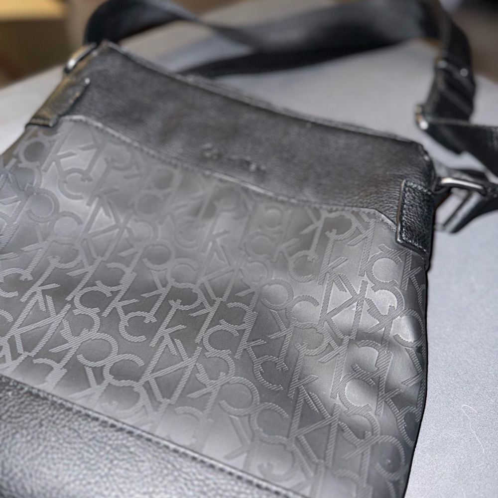 Calvin Klein Monogram Black Messenger Bag